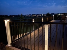 Deck railing lighting